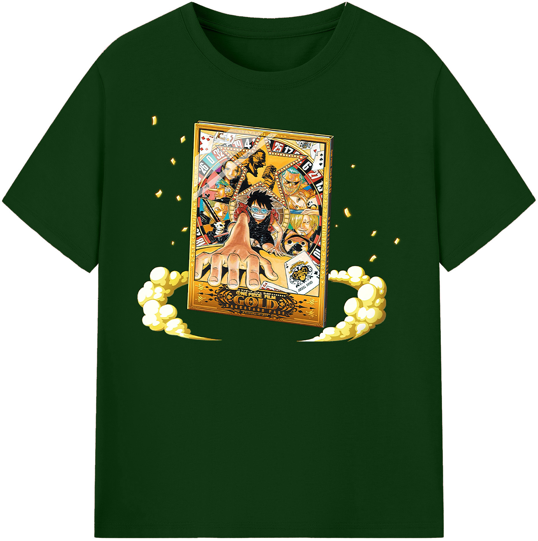 ワンピース モンキー・D・ルフィ ONE PIECE Monkey D. Luffy 綿100％半袖Tシャツ（フロントプリント）